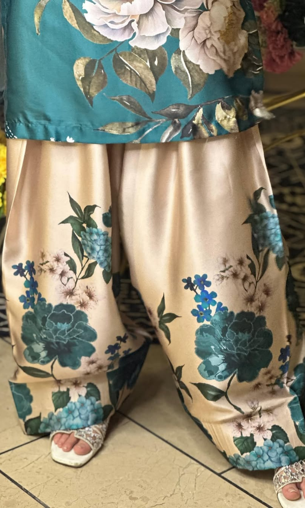 Teal Blossom 2pcs