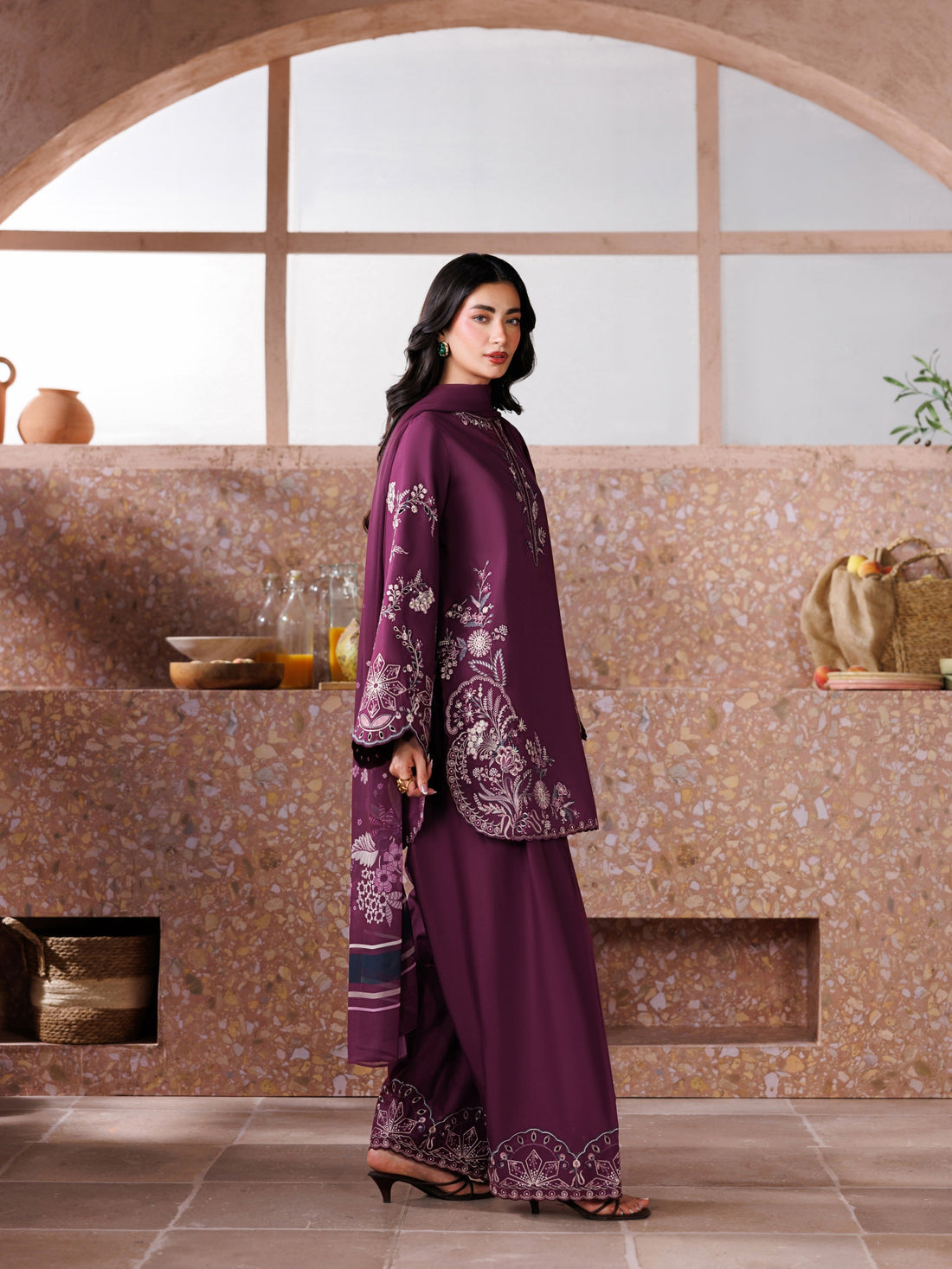 Plum Grace Embroidered 3pcs