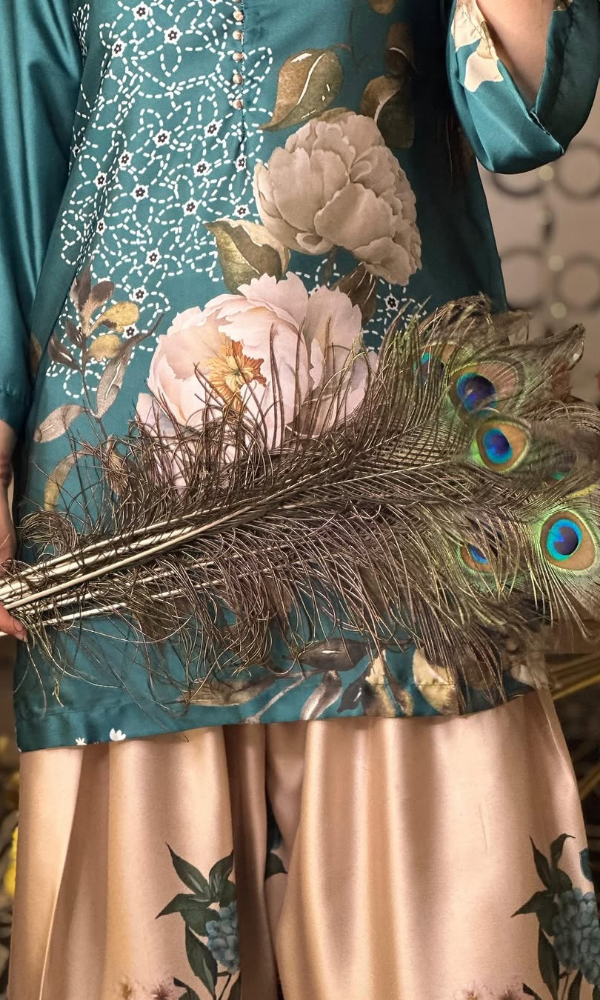 Teal Blossom 2pcs