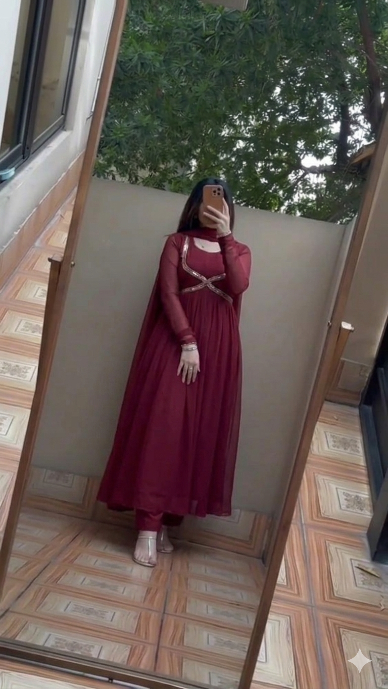 chiffon koti style maxi 3p