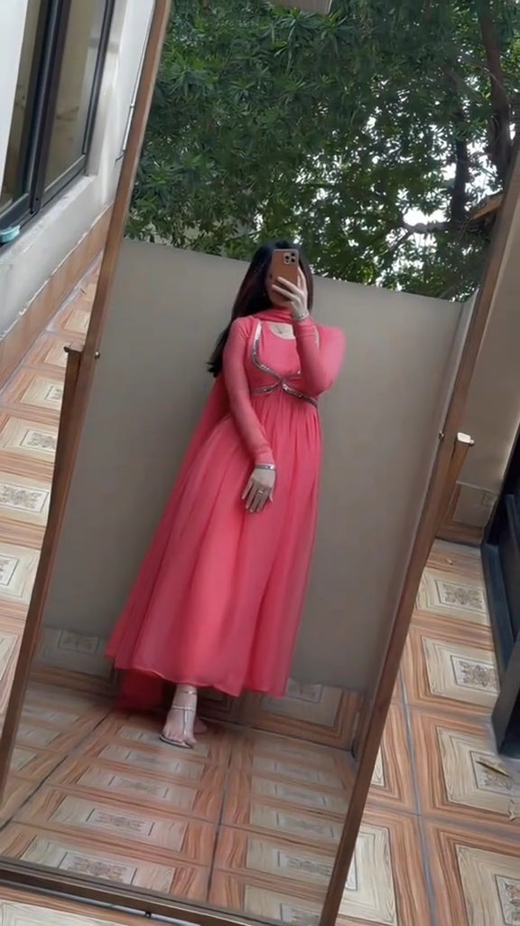 chiffon koti style maxi 3p